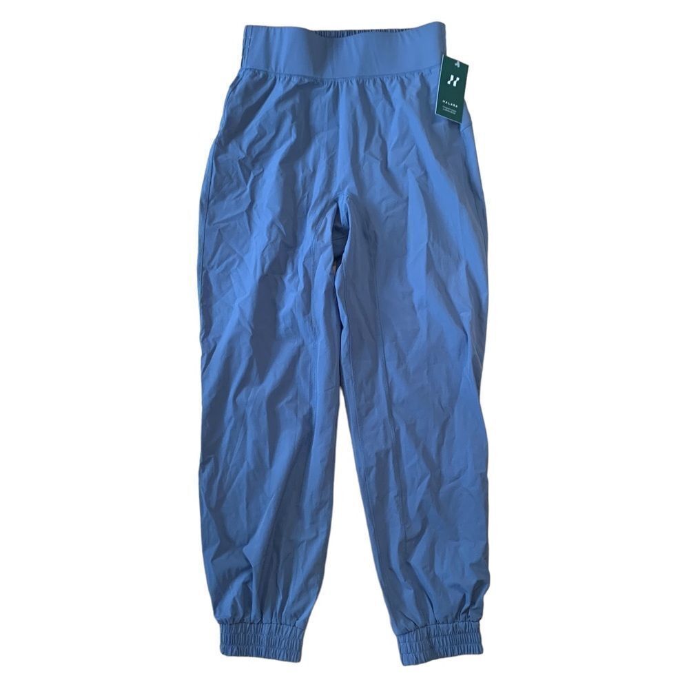 New Halara Blue High Waisted Elastic Waistband Casual Joggers Size Medium